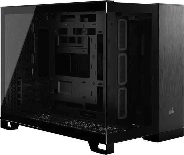 CORSAIR 2500X Micro ATX Dual Chamber PC Case  Black/Obsidian Aluminum  CC 9011287 WW