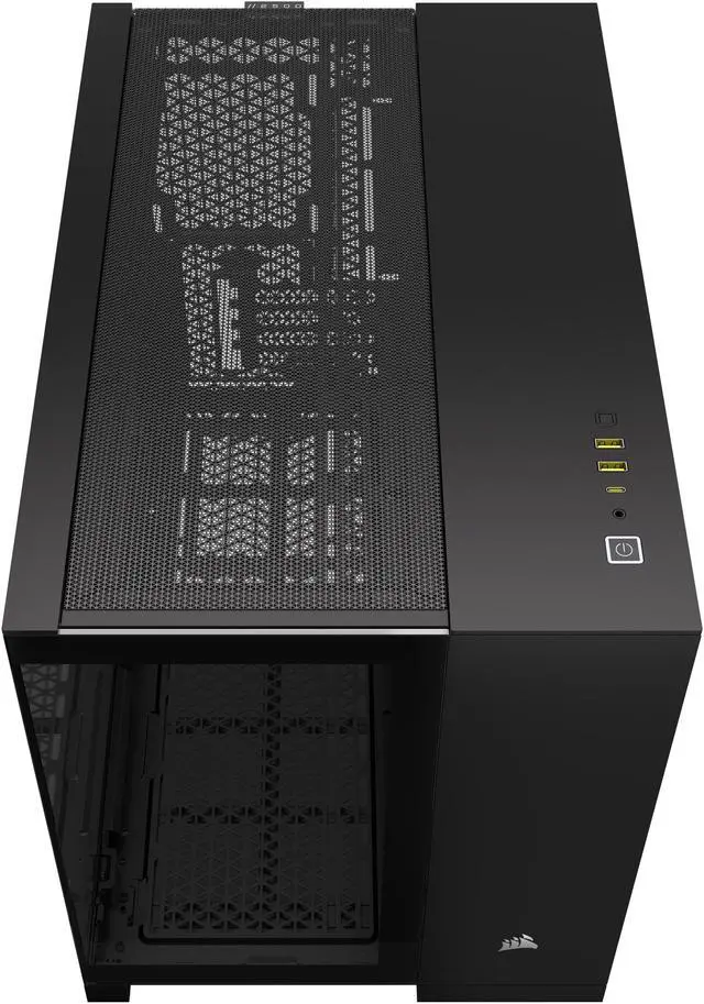 CORSAIR 2500X Micro ATX Dual Chamber PC Case  Tempered Glass Front Panels   Fits up to 9x 120mm fans   3x Radiator Mounting Positions   Highly Customizable