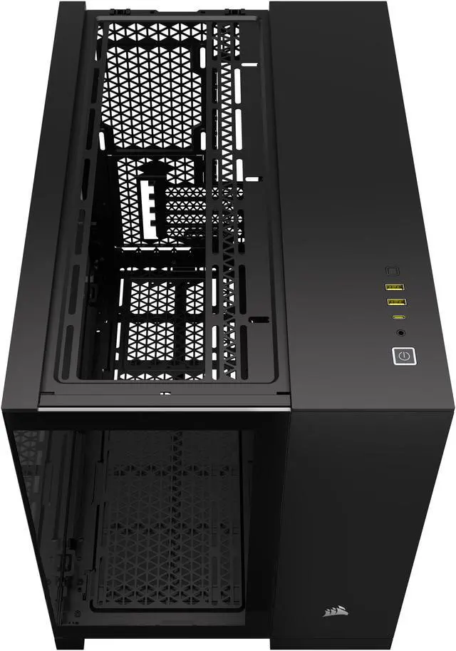 CORSAIR 2500X Micro ATX Dual Chamber PC Case  Tempered Glass Front Panels   Fits up to 9x 120mm fans   3x Radiator Mounting Positions   Highly Customizable