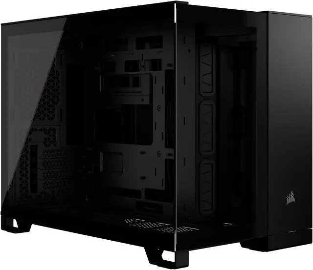CORSAIR 2500X Micro ATX Dual Chamber PC Case  Tempered Glass Front Panels   Fits up to 9x 120mm fans   3x Radiator Mounting Positions   Highly Customizable