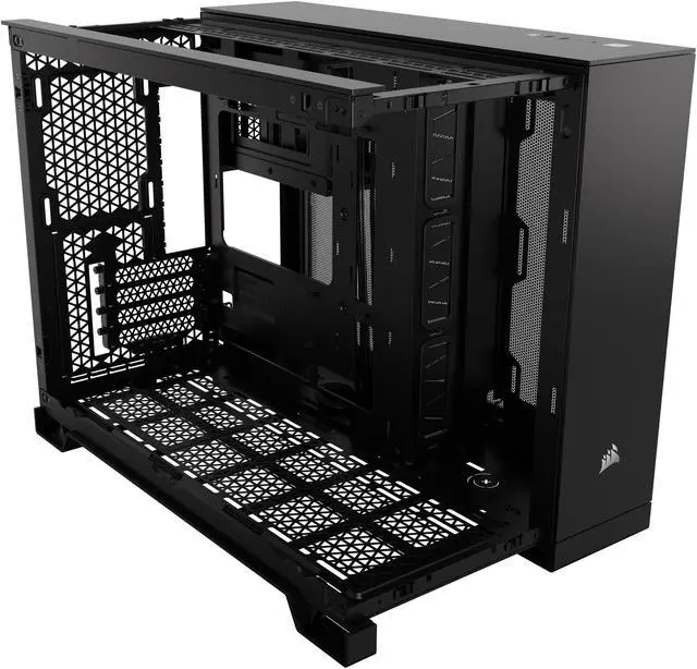 CORSAIR 2500X Micro ATX Dual Chamber PC Case  Tempered Glass Front Panels   Fits up to 9x 120mm fans   3x Radiator Mounting Positions   Highly Customizable