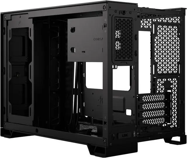 CORSAIR 2500X Micro ATX Dual Chamber PC Case  Tempered Glass Front Panels   Fits up to 9x 120mm fans   3x Radiator Mounting Positions   Highly Customizable