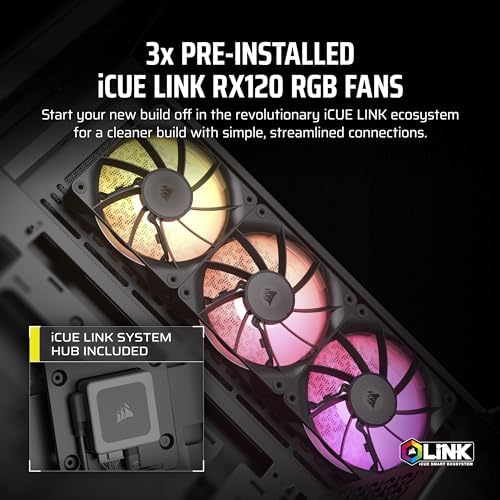 CORSAIR 3500X ARGB Mid Tower ATX PC Case   Panoramic Tempered Glass   Reverse Connection Motherboard Compatible   3X CORSAIR RS120 ARGB Fans Included   White