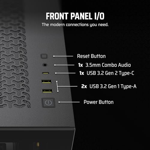 CORSAIR 3500X ARGB Mid Tower ATX PC Case   Panoramic Tempered Glass   Reverse Connection Motherboard Compatible   3X CORSAIR RS120 ARGB Fans Included   White