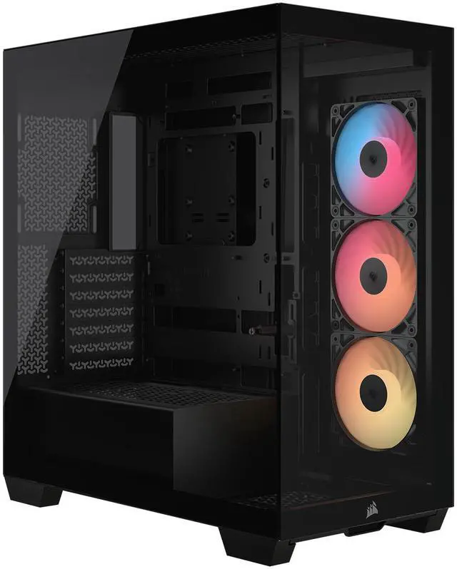 CORSAIR 3500X RS R ARGB Mid Tower PC Case   3x Pre Installed RS120 R ARGB Fans   GPU Anti Sag Arm   Tempered Glass   Fits up to 10x 120mm Fans   Reverse Connection Motherboard Compatible