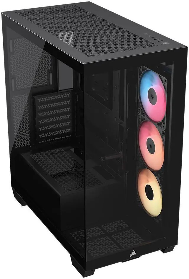CORSAIR 3500X RS R ARGB Mid Tower PC Case   3x Pre Installed RS120 R ARGB Fans   GPU Anti Sag Arm   Tempered Glass   Fits up to 10x 120mm Fans   Reverse Connection Motherboard Compatible
