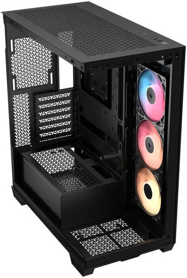 CORSAIR 3500X RS R ARGB Mid Tower PC Case   3x Pre Installed RS120 R ARGB Fans   GPU Anti Sag Arm   Tempered Glass   Fits up to 10x 120mm Fans   Reverse Connection Motherboard Compatible