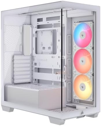 CORSAIR 3500X RS Reverse Fan ARGB Mid Tower PC Case   3X Pre Installed Fans  Panoramic Glass  Spacious Interior  GPU Anti Sag  Reverse Connection Motherboard Compatible   Black