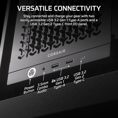 CORSAIR 4000D Frame Modular Mid Tower ATX PC Case   High Airflow  InfiniRail  Fan Mounting System  Dual 360mm Radiator Support  ASUS BTF  MSI Project Zero  Gigabyte Project Stealth   Black