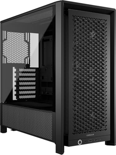 CORSAIR 4000D RS Frame Modular High Airflow Mid Tower PC Case   3X CORSAIR RS Fans   InfiniRail Fan Mounting System   Fits Multiple 360mm Radiators   Reverse Connector Motherboard Compatible   Black