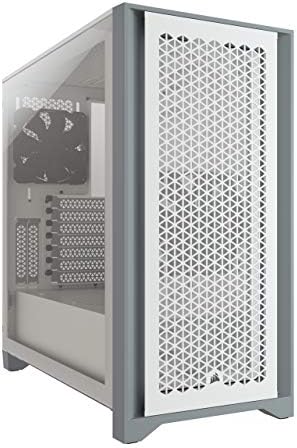 CORSAIR 4000D RS Frame Modular High Airflow Mid Tower PC Case   3X CORSAIR RS Fans   InfiniRail  Fan Mounting System   Fits Multiple 360mm Radiators   Reverse Connector Motherboard Compatible   White