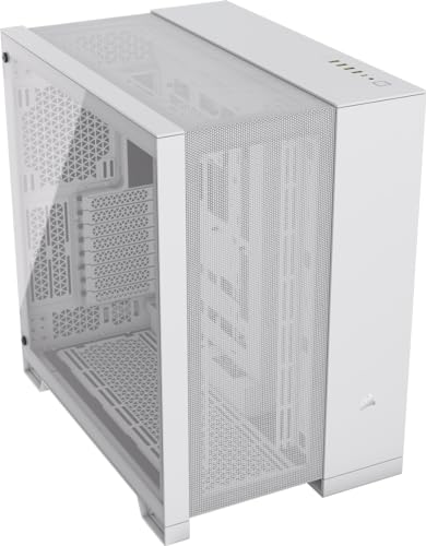 CORSAIR 6500D Airflow Mid Tower ATX Dual Chamber PC Case   Tempered Glass   Reverse Connection Motherboard Compatible   No Fans Included   Black
