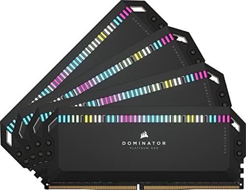CORSAIR DOMINATOR PLATINUM RGB DDR5 RAM 32GB  2x16GB  6200MHz CL36 Intel XMP iCUE Compatible Computer Memory   White  CMT32GX5M2X6200C36W