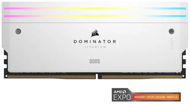 CORSAIR Dominator Titanium 64GB  2 x 32GB  DDR5 6000  PC5 48000  Desktop Memory Model CMP64GX5M2B6000Z30W