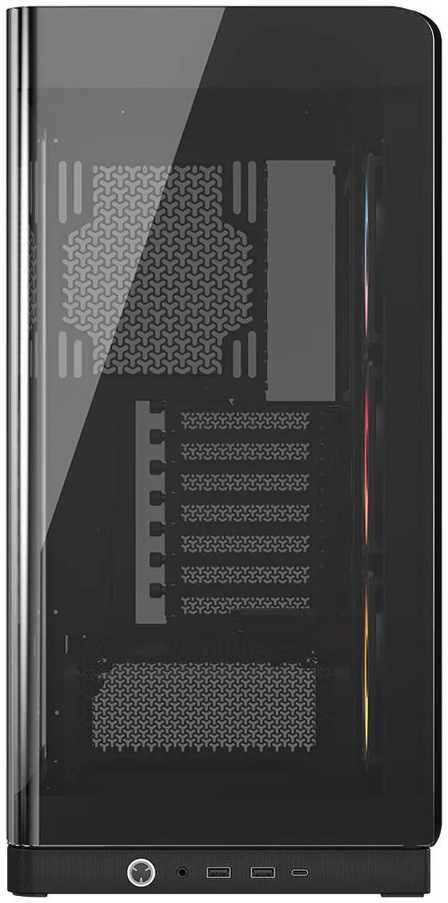 CORSAIR FRAME 4500X RS R ARGB Panoramic Glass Mid Tower PC Case   Panoramic Glass Exterior   InfiniRail   Fan Mounting System   Fits Dual 360mm Radiators   ASUS BTF  MSI Project Zero  and Gigabyte Project Stealth Compatible   Reverse rotor