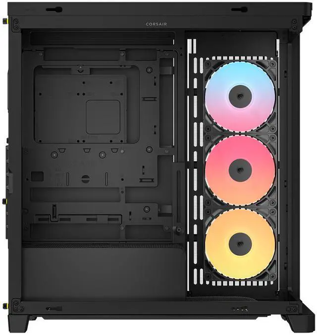 CORSAIR FRAME 4500X RS R ARGB Panoramic Glass Mid Tower PC Case   Panoramic Glass Exterior   InfiniRail   Fan Mounting System   Fits Dual 360mm Radiators   ASUS BTF  MSI Project Zero  and Gigabyte Project Stealth Compatible   Reverse rotor