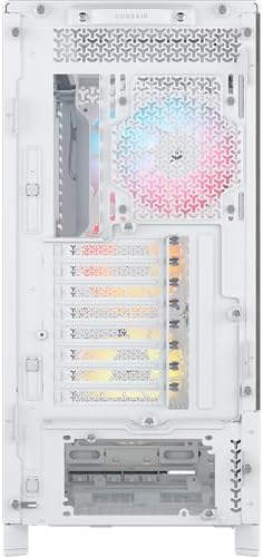 CORSAIR Frame 5000D RS ARGB Modular High Airflow Mid Tower PC Case   4X Pre Installed RS ARGB Fans  InfiniRail  Fan Mounting System  ASUS BTF  MSI Project Zero  Gigabyte Project Stealth   White