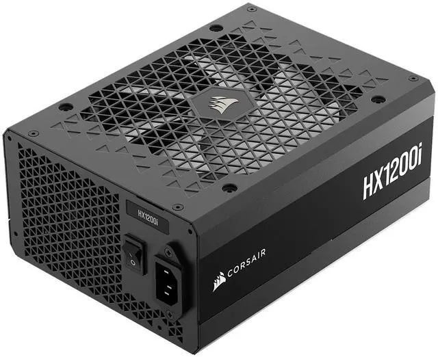 CORSAIR HX1200i  2025  Fully Modular Ultra Low Noise ATX Power Supply with 12V 2x6 Cable   ATX 3 1 & PCIe 5 1 Compliant  Cybenetics Platinum Efficiency  Fluid Dynamic Bearing Fan   Black
