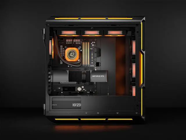 CORSAIR HX1200i  2025  Fully Modular Ultra Low Noise ATX Power Supply with 12V 2x6 Cable   ATX 3 1 & PCIe 5 1 Compliant  Cybenetics Platinum Efficiency  Fluid Dynamic Bearing Fan   Black