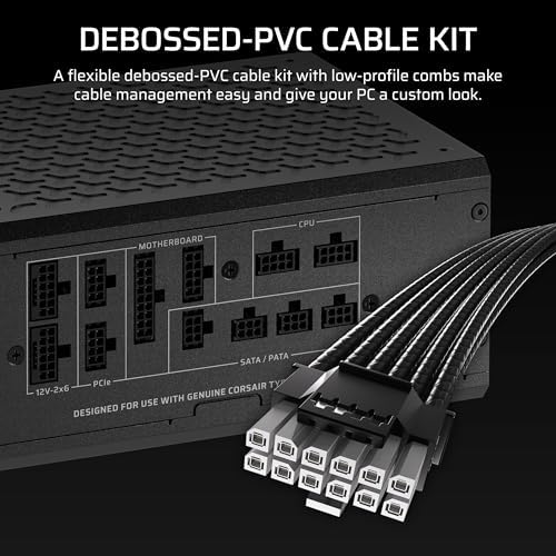 CORSAIR HX1500i Shift - Fuente de alimentación ATX totalmente modular, concentrador de sistema iCUE Link integrado, cable nativo dual de 12V-2x6, ATX 3.1 y PCIe 5.1, conectores montados laterales