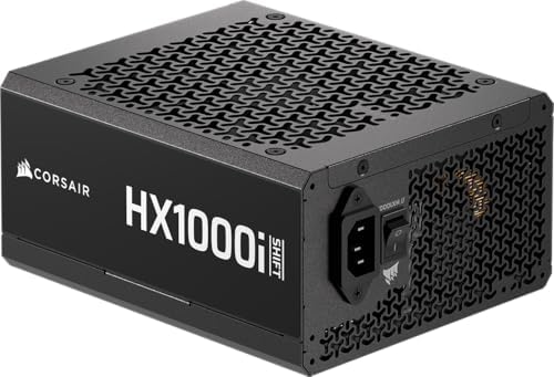 CORSAIR HX1500i Shift Fully Modular ATX Power Supply   Built in iCUE Link System Hub  Dual Native 12V 2x6 Cable  ATX 3 1 & PCIe 5 1  Side Mounted Connectors  Cybenetics Platinum   Black
