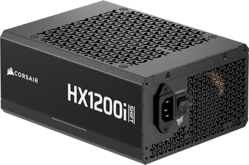 CORSAIR HX1500i Shift Fully Modular ATX Power Supply   Built in iCUE Link System Hub  Dual Native 12V 2x6 Cable  ATX 3 1 & PCIe 5 1  Side Mounted Connectors  Cybenetics Platinum   Black