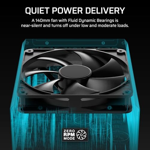 CORSAIR HX1500i Shift Fully Modular ATX Power Supply   Built in iCUE Link System Hub  Dual Native 12V 2x6 Cable  ATX 3 1 & PCIe 5 1  Side Mounted Connectors  Cybenetics Platinum   Black