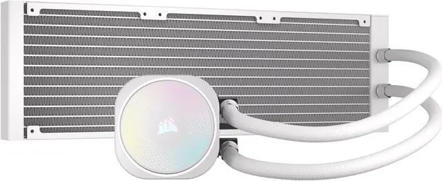 CORSAIR NAUTILUS 360 RS ARGB Liquid CPU Cooler   White   RS120 ARGB Fans   Fits Intel   LGA 1851  AMD  AM5/AM4   Simple Daisy Chain Connections   Direct Motherboard  Connection