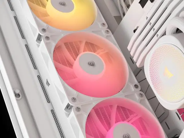 CORSAIR NAUTILUS 360 RS ARGB Liquid CPU Cooler   White   RS120 ARGB Fans   Fits Intel   LGA 1851  AMD  AM5/AM4   Simple Daisy Chain Connections   Direct Motherboard  Connection