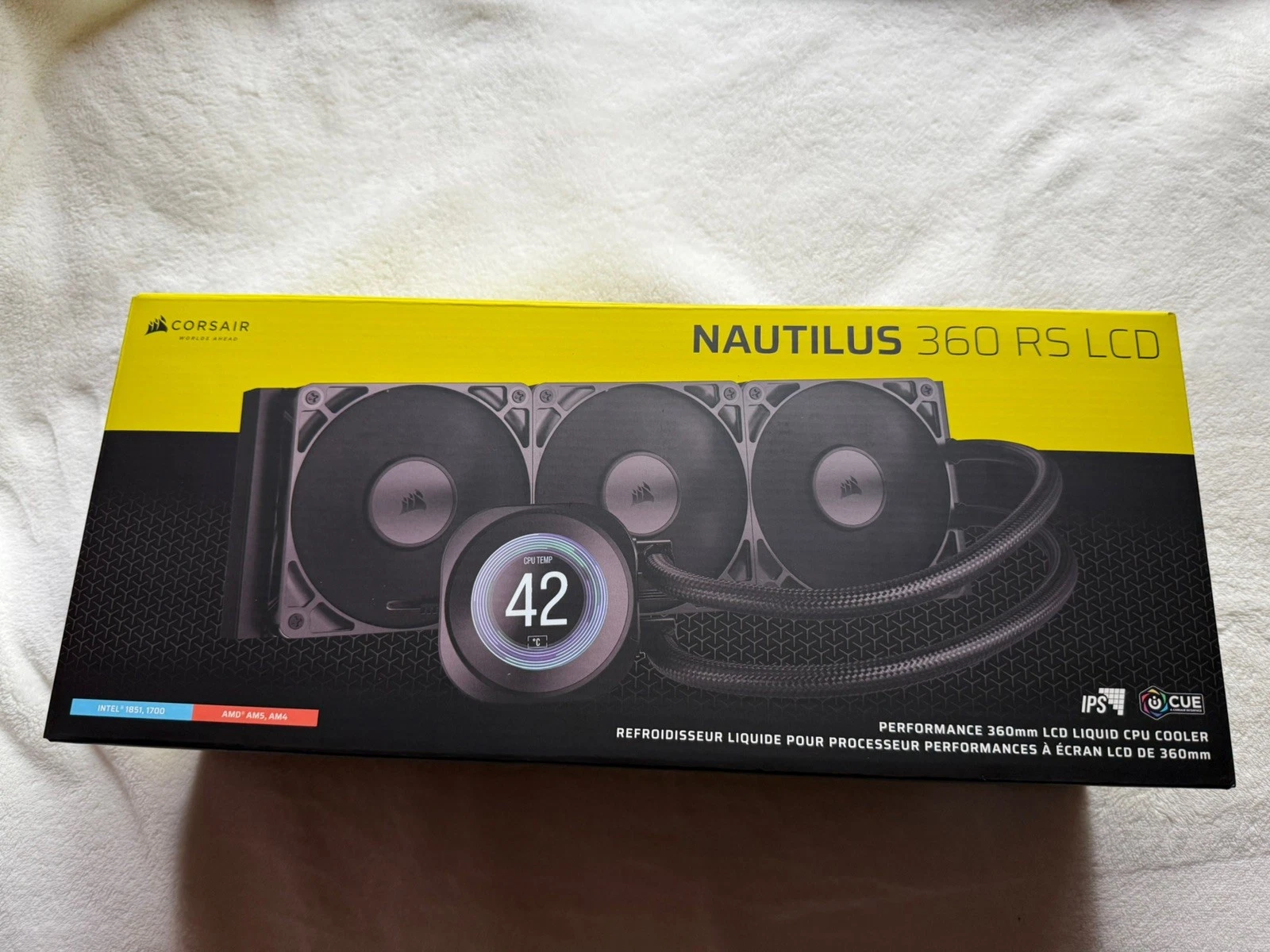 Refrigerador líquido para CPU CORSAIR NAUTILUS 360 RS LCD – Pantalla LCD IPS de 2,1" – Ventilador RS120