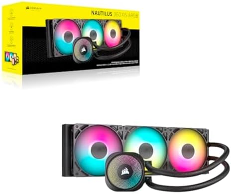 CORSAIR Nautilus 240 RS ARGB Liquid CPU Cooler   240mm AIO   Low Noise   Direct Motherboard Connection   Daisy Chain   Intel LGA 1851/1700  AMD AM5/AM4   2X RS120 ARGB Fans Included   Black