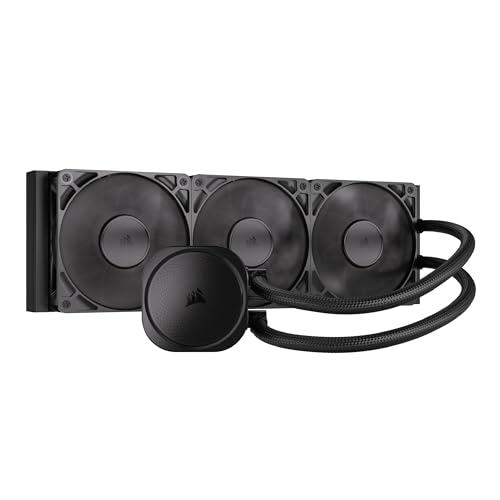 CORSAIR Nautilus 360 RS Liquid CPU Cooler   360mm AIO   Low Noise   Direct Motherboard Connection   Daisy Chain   Intel LGA 1851/1700  AMD AM5/AM4   3X RS120 Fans Included   Black