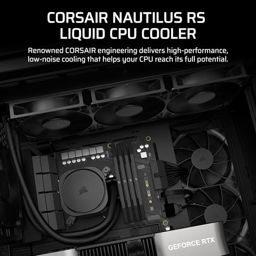 CORSAIR Nautilus 360 RS Liquid CPU Cooler   360mm AIO   Low Noise   Direct Motherboard Connection   Daisy Chain   Intel LGA 1851/1700  AMD AM5/AM4   3X RS120 Fans Included   Black