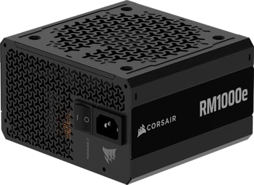 CORSAIR RM1000e ATX 3 1 PCIe 5 1 Ready Fully Modular 1000W Power Supply   12V 2x6 Cable Included  Cybenetics Gold Efficiency  105 C Rated Capacitors  Modern Standby Mode   Black
