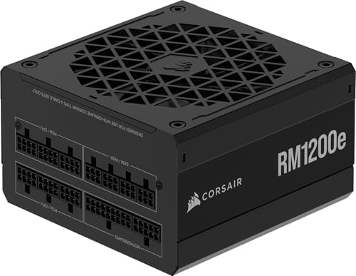 CORSAIR RM1000e ATX 3 1 PCIe 5 1 Ready Fully Modular 1000W Power Supply   12V 2x6 Cable Included  Cybenetics Gold Efficiency  105 C Rated Capacitors  Modern Standby Mode   Black