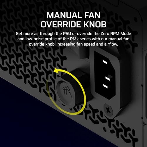 CORSAIR RM1000x ATX 3 1 PCIe 5 1 Ready Fully Modular 1000W Power Supply   Low Noise  Cybenetics Gold Efficiency  Native 12V 2x6 Connector   Black