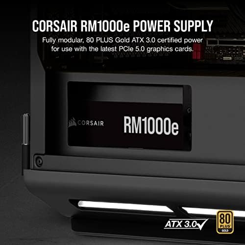 CORSAIR RM1200e  2023  Fully Modular Low Noise ATX Power Supply with 12V 2x6 Cable   ATX 3 1 & PCIe 5 1 Compliant  Cybenetics Platinum Efficiency  105 C Rated Capacitors  Modern Standby Mode   Black