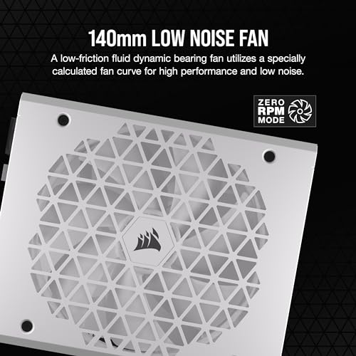 CORSAIR RM1200x Shift Fully Modular ATX Power Supply   80 Plus Gold   ATX 3 0   PCIe 5 0   Zero RPM   Modular Side Interface   White
