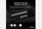 CORSAIR RM750e ATX 3 1 PCIe 5 1 Ready Fully Modular 750W Power Supply   12V 2x6