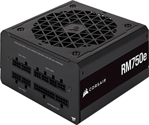 CORSAIR RM750e ATX 3 1 PCIe 5 1 Ready Fully Modular 750W Power Supply   12V 2x6 Cable Included  Cybenetics Gold Efficiency  105 C Rated Capacitors  Modern Standby Mode   Black