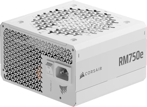 CORSAIR RM750e ATX 3 1 PCIe 5 1 Ready Fully Modular 750W Power Supply   12V 2x6 Cable Included  Cybenetics Gold Efficiency  105 C Rated Capacitors  Modern Standby Mode   Black