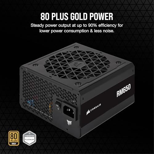 CORSAIR RM850e ATX 3 1 PCIe 5 1 Ready Fully Modular 850W Power Supply   12V 2x6 Cable Included  Cybenetics Gold Efficiency  105 C Rated Capacitors  Modern Standby Mode   Black