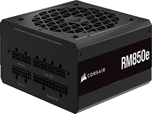 CORSAIR RM850e ATX 3 1 PCIe 5 1 Ready Fully Modular 850W Power Supply   12V 2x6 Cable Included  Cybenetics Gold Efficiency  105 C Rated Capacitors  Modern Standby Mode   White