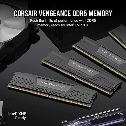 CORSAIR VENGEANCE DDR5 RAM 32GB 2x16GB 6000MHz CL36 Intel XMP iCUE Compatible Computer Memory Black CMK32GX5M2E6000C36