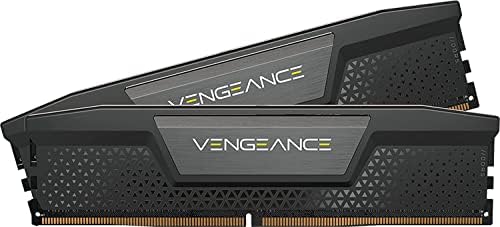 CORSAIR VENGEANCE DDR5 RAM 64GB  2x32GB  5200MHz CL40 40 40 77 1 25V Intel XMP Desktop Computer Memory   Black  CMK64GX5M2B5200C40 