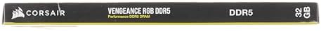 CORSAIR VENGEANCE RGB DDR5 RAM 32GB  2x16GB  6000MHz CL36 36 36 76 1 35V Intel XMP Desktop Computer Memory   White  CMH32GX5M2D6000C36W 