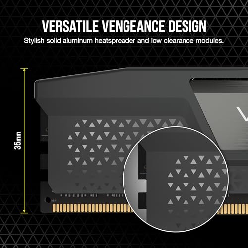 CORSAIR Vengeance DDR5 32GB  2x16GB  DDR5 6000MHz CL30 AMD Expo Intel XMP iCUE Compatible Computer Memory   Gray  CMK32GX5M2B6000Z30 
