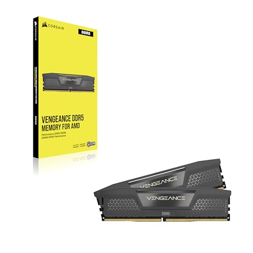 CORSAIR Vengeance DDR5 RAM 96GB  2x48GB  6000MHz CL36 44 44 96 1 4V AMD Expo Intel XMP 3 0 Desktop Computer Memory   Gray  CMK96GX5M2E6000Z36