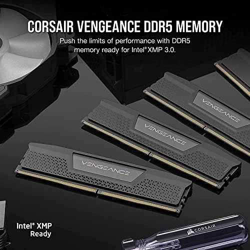 CORSAIR Vengeance DDR5 RAM 32GB  2x16GB  6000MHz CL36 Intel 3 0 XMP iCUE Compatible Computer Memory   Black  CMK32GX5M2E6000C36 