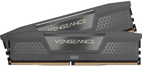 CORSAIR Vengeance DDR5 RAM 32GB  2x16GB  6400MHz CL36 48 48 104 1 35V AMD Expo Intel XMP 3 0 Desktop Computer Memory   Gray  CMK32GX5M2B6400Z36 